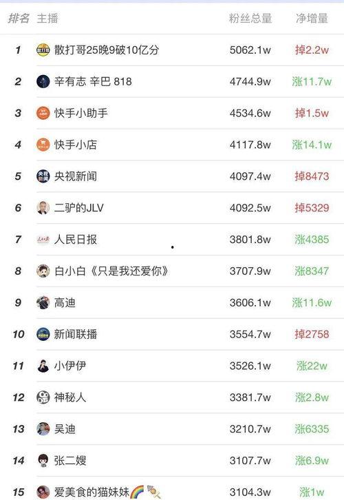 济南快手网红排名,盘点热门达人影响力排行